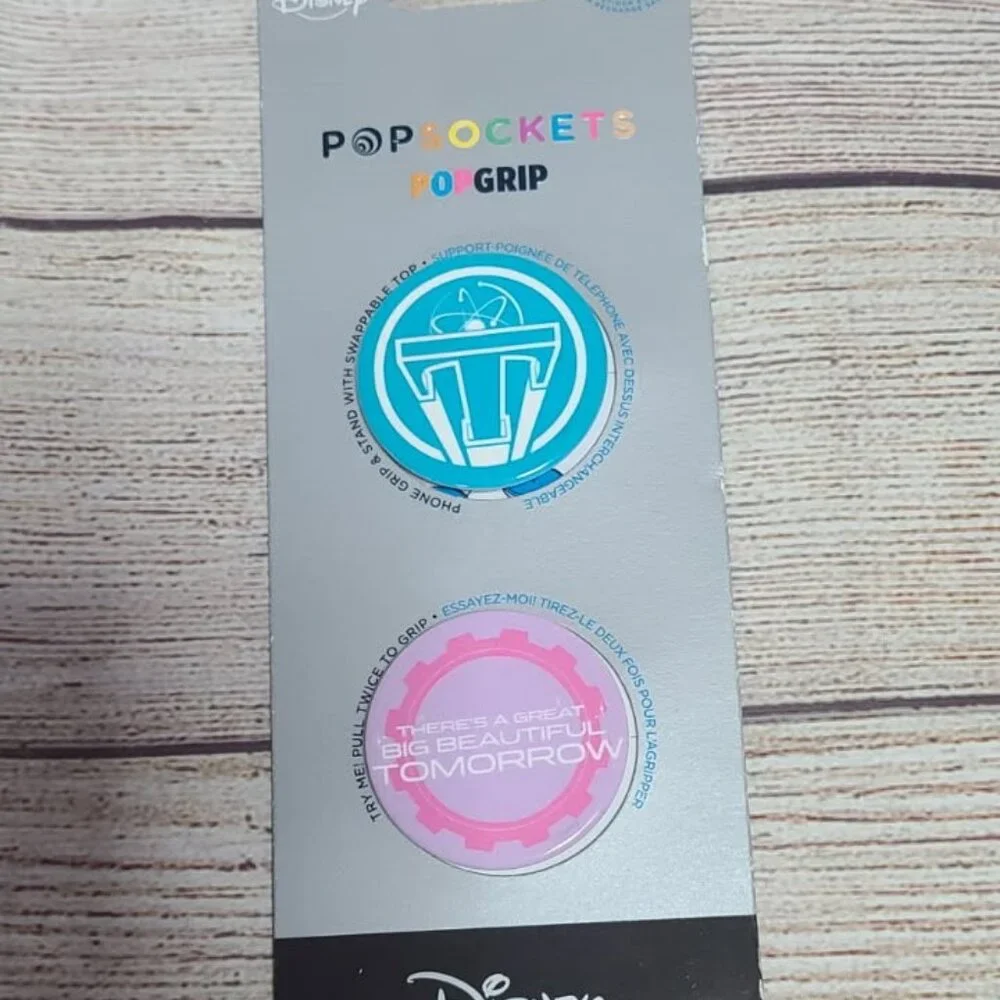 Disney Parks Tomorrowland Carousel Progress Popsocket PopGrip Set of 2 - NEW